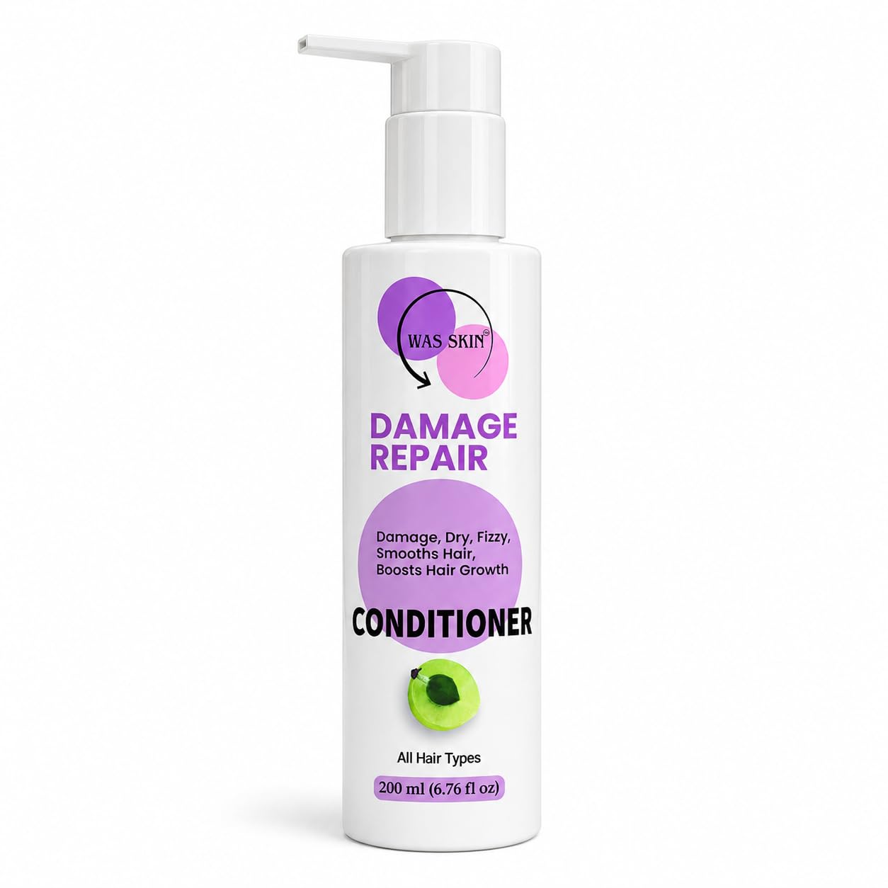 WAS SKIN 7 in 1 Repair Conditioner, Nourishing, Repairing, Smoothening, All Hair Types, 200ml (Damage Repair Conditioner)