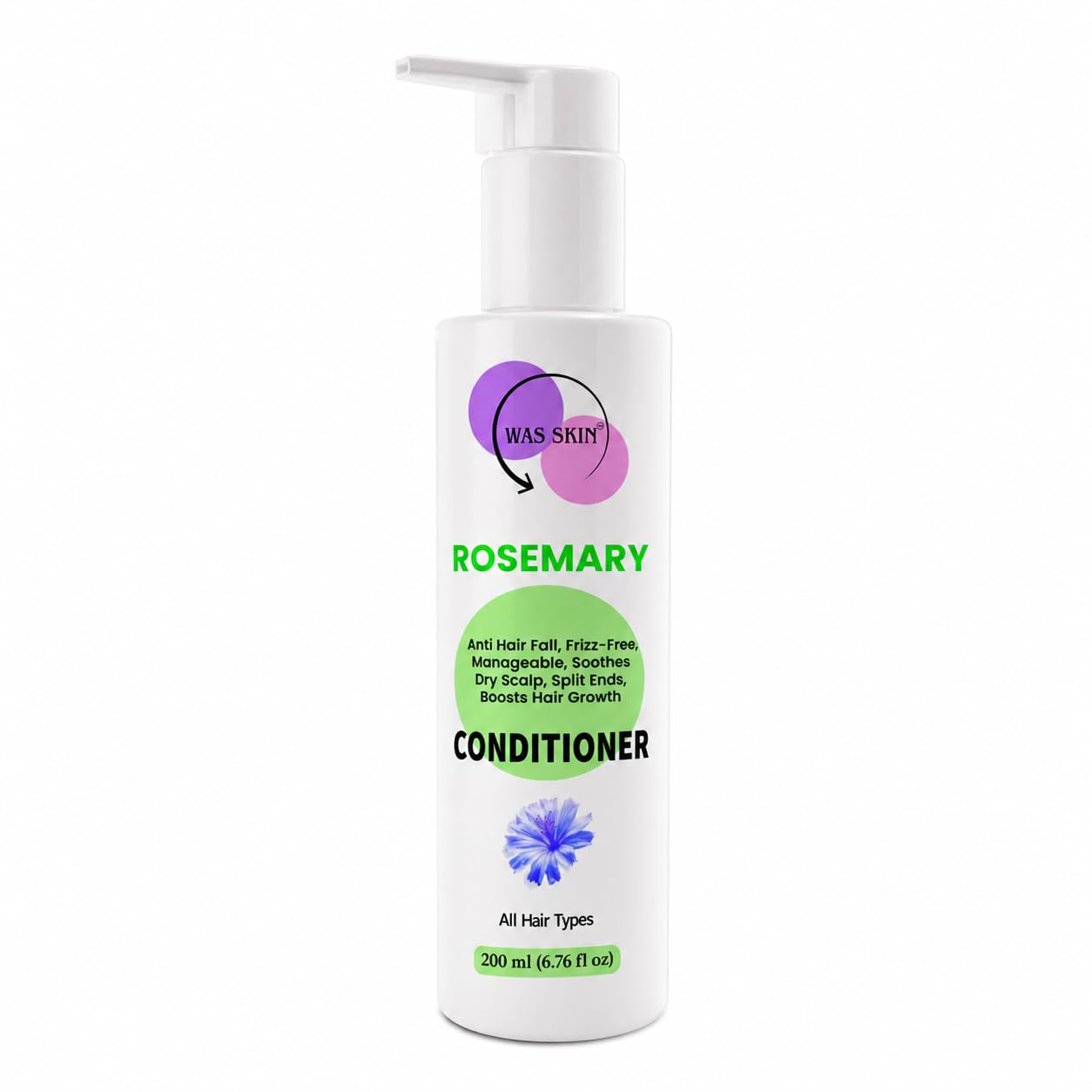 WAS SKIN 7 in 1 Repair Conditioner, Nourishing, Repairing, Smoothening, All Hair Types, 200ml (Rosemary Conditioner)