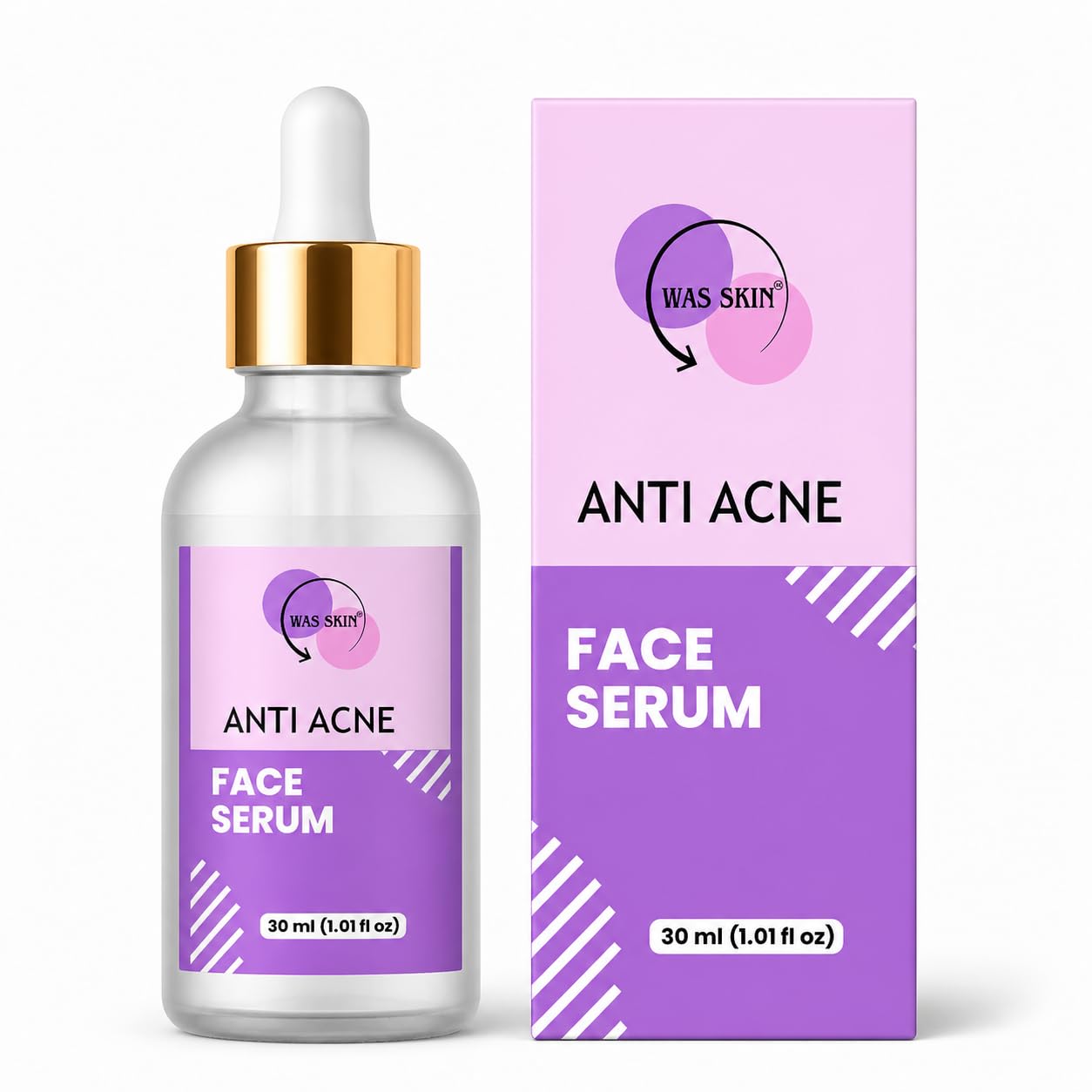 WAS SKIN Anti Acne Serum for Dark Spot Corrector and Acne marks 30 ml, for All Skin Types
