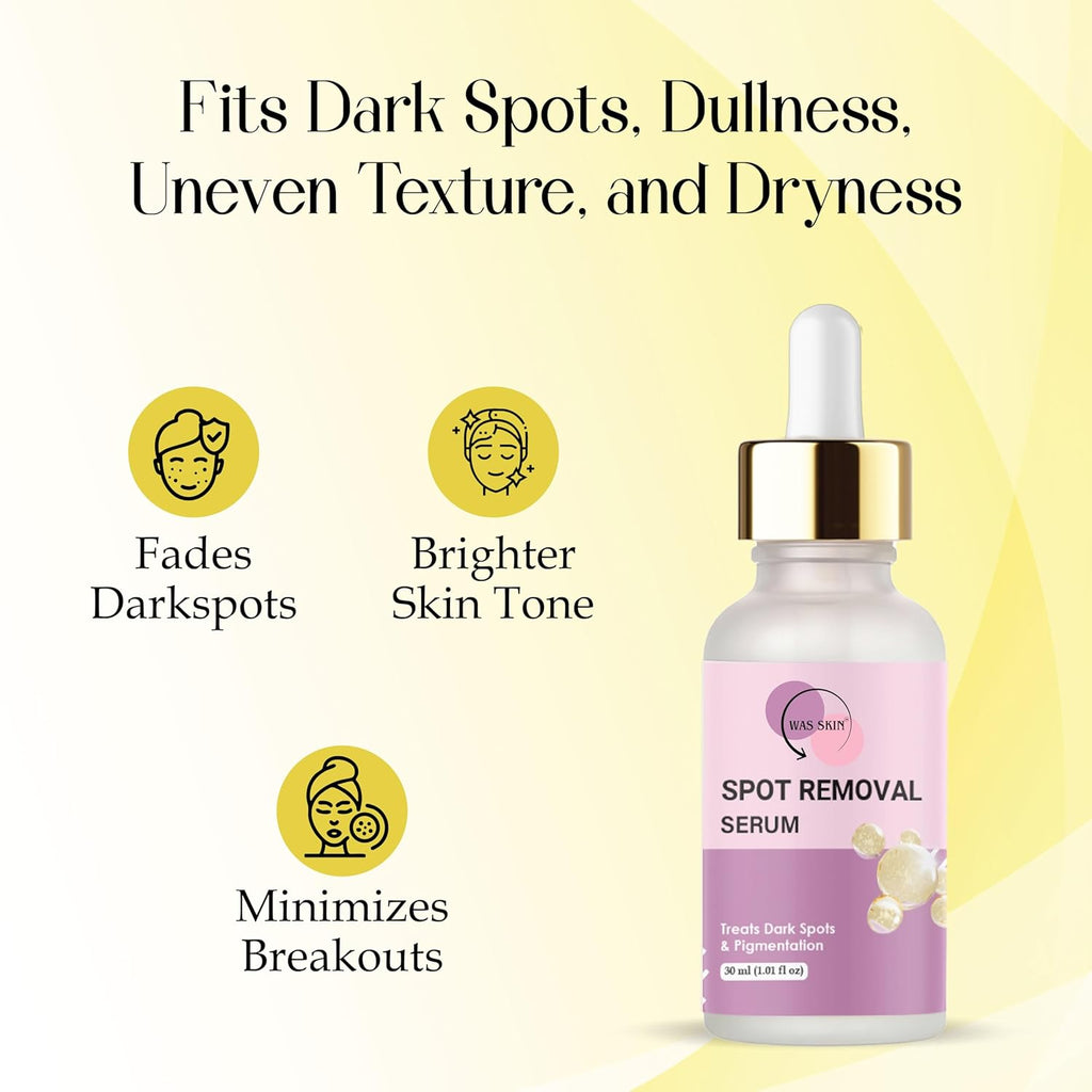 WAS SKIN Spot Removal Serum for Dark Spot Corrector, 30 ml, for All Skin Types