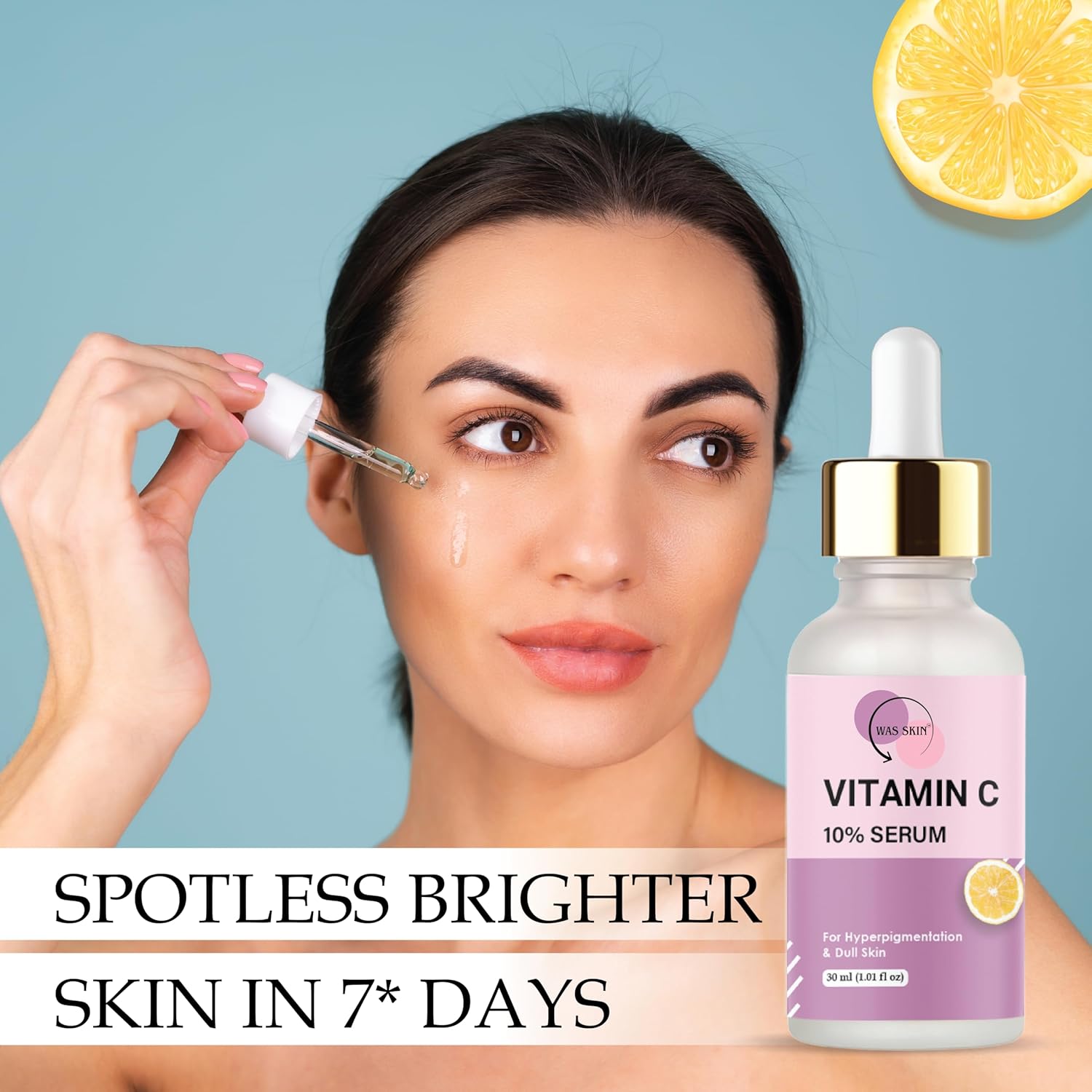 WAS SKIN Vitamin C 10% Serum for Skin Brightening, 30 ml
