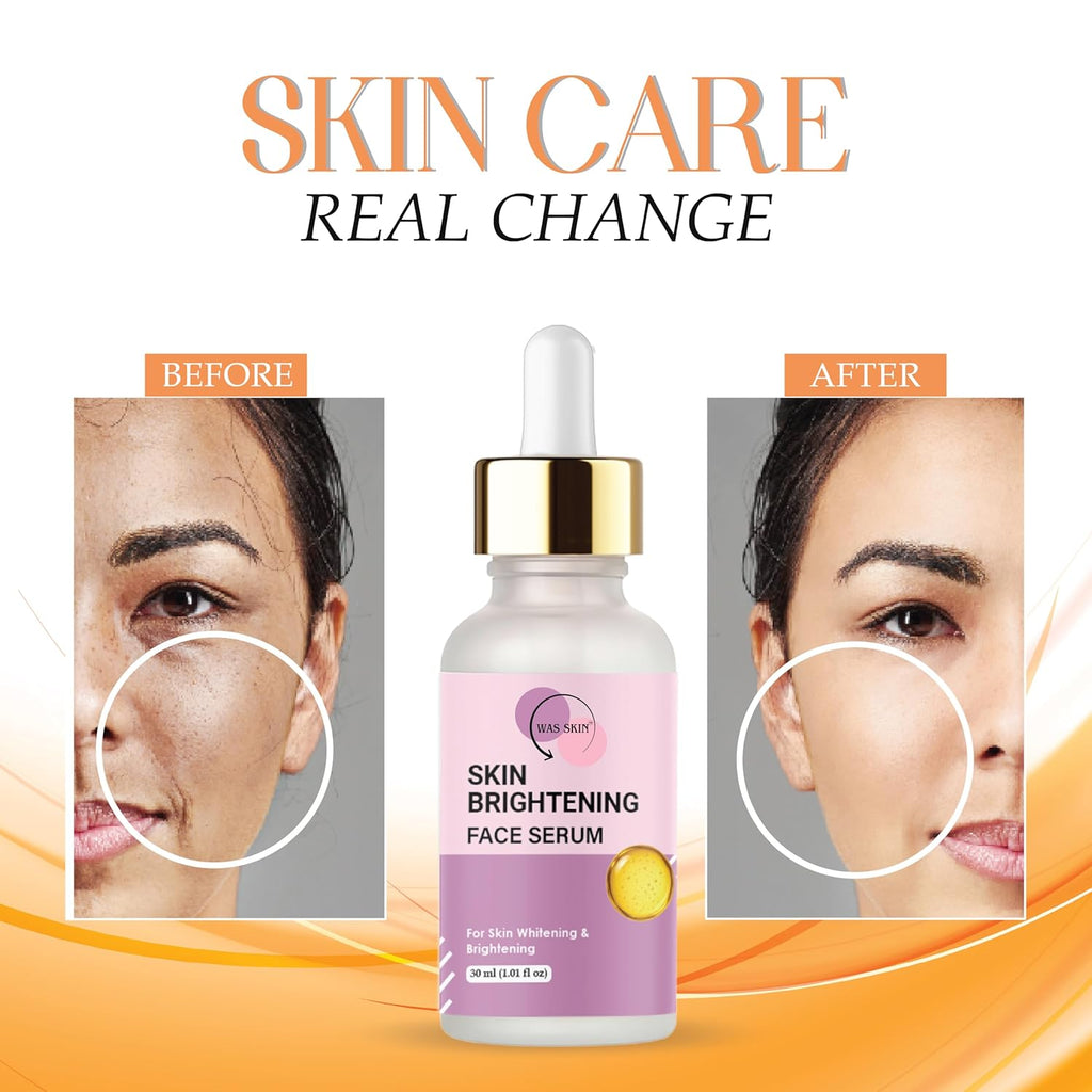 WAS SKIN Skin Brightening Face Serum, Dark Spot Corrector, 30 ml