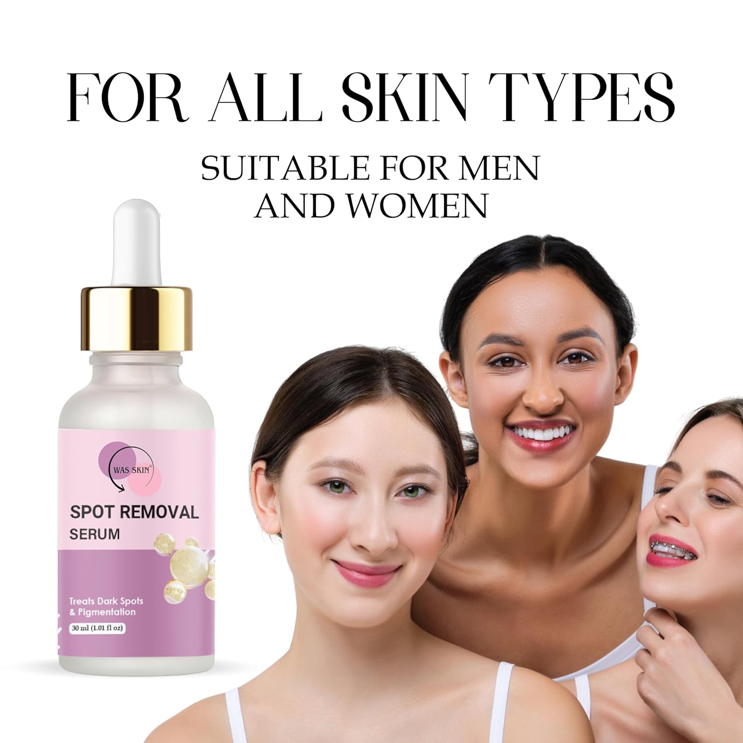 WAS SKIN Spot Removal Serum for Dark Spot Corrector, 30 ml, for All Skin Types
