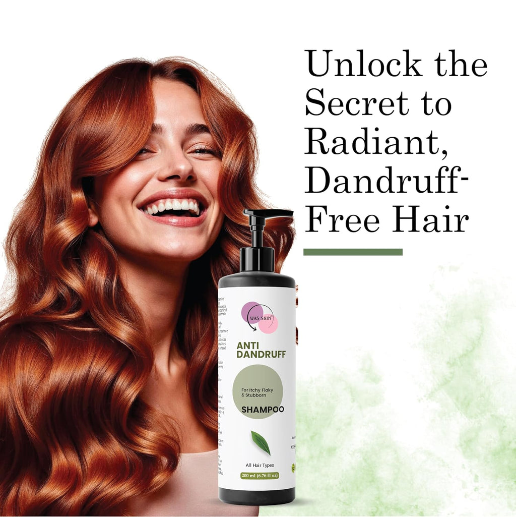 WAS SKIN Shampoo, Nourishing, Repairing, Smoothening, Dandruff Protection, All Hair Types, 200 ml (Anti Dandruff Shampoo)
