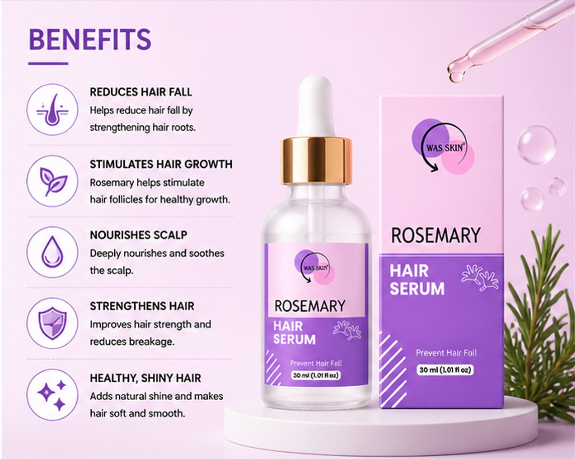 WAS SKIN Rosemary Hair Growth & Repair Serum 30 ml