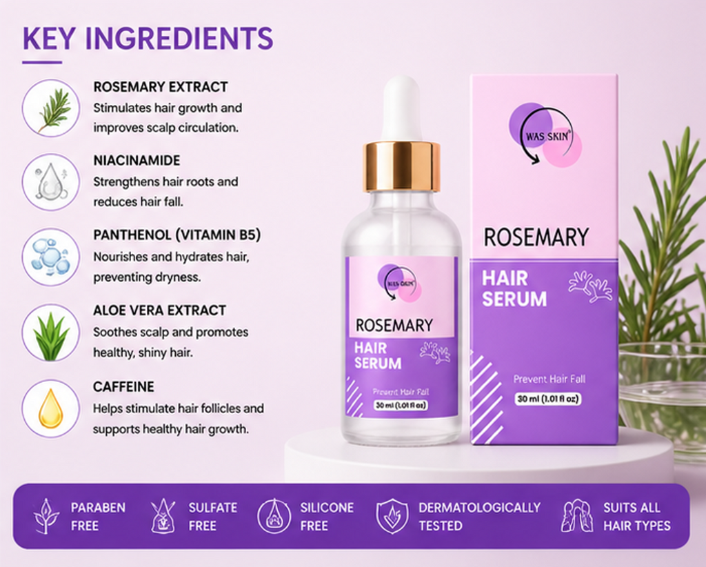 WAS SKIN Rosemary Hair Growth & Repair Serum 30 ml