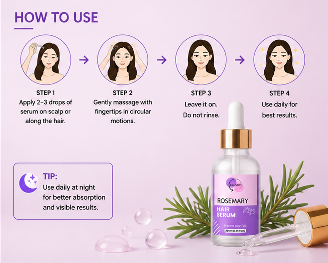 WAS SKIN Rosemary Hair Growth & Repair Serum 30 ml