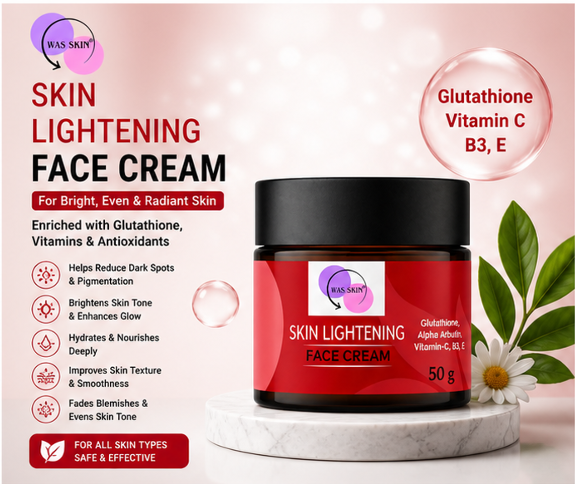 WAS SKIN Face Cream, Rapid Wrinkle Repair, Anti Ageing, Darkspots Corrector 50 g (Skin Lightening Face Cream)