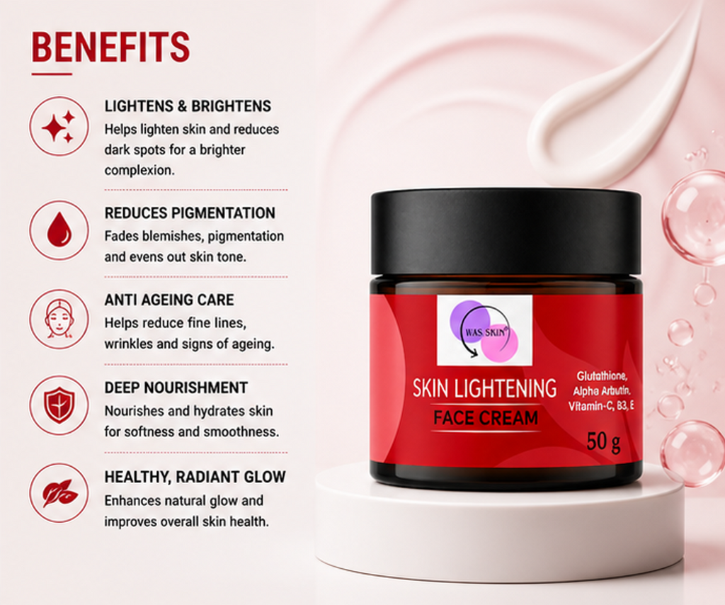 WAS SKIN Face Cream, Rapid Wrinkle Repair, Anti Ageing, Darkspots Corrector 50 g (Skin Lightening Face Cream)