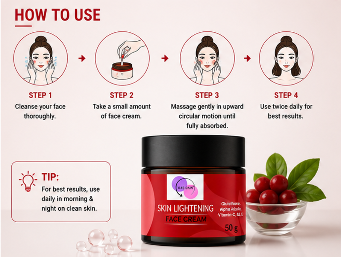 WAS SKIN Face Cream, Rapid Wrinkle Repair, Anti Ageing, Darkspots Corrector 50 g (Skin Lightening Face Cream)