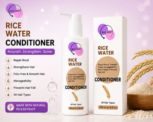 WAS SKIN 7 in 1 Repair Conditioner, Nourishing, Repairing, Smoothening, All Hair Types, 200ml (Rice Water Conditioner)