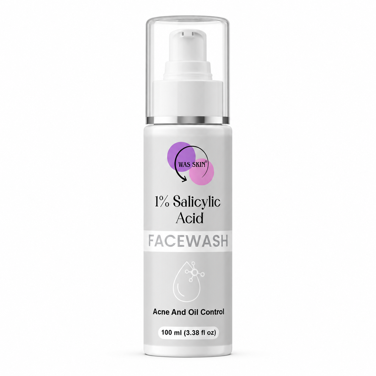 WAS SKIN® Skin Brightening Facewash, Glowing Hydration, 100 ml (1% Silacylic Acid Facewash)